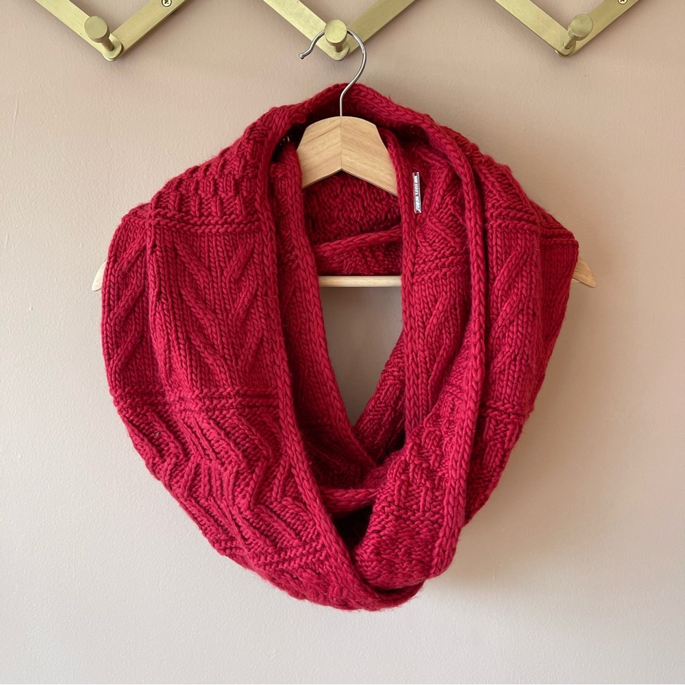Michael Kors Red Knit Infinity Scarf